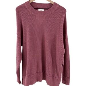 Aerie Oversized Knit Mauve sweater. Ribbed detailing. Size M. Extremely soft